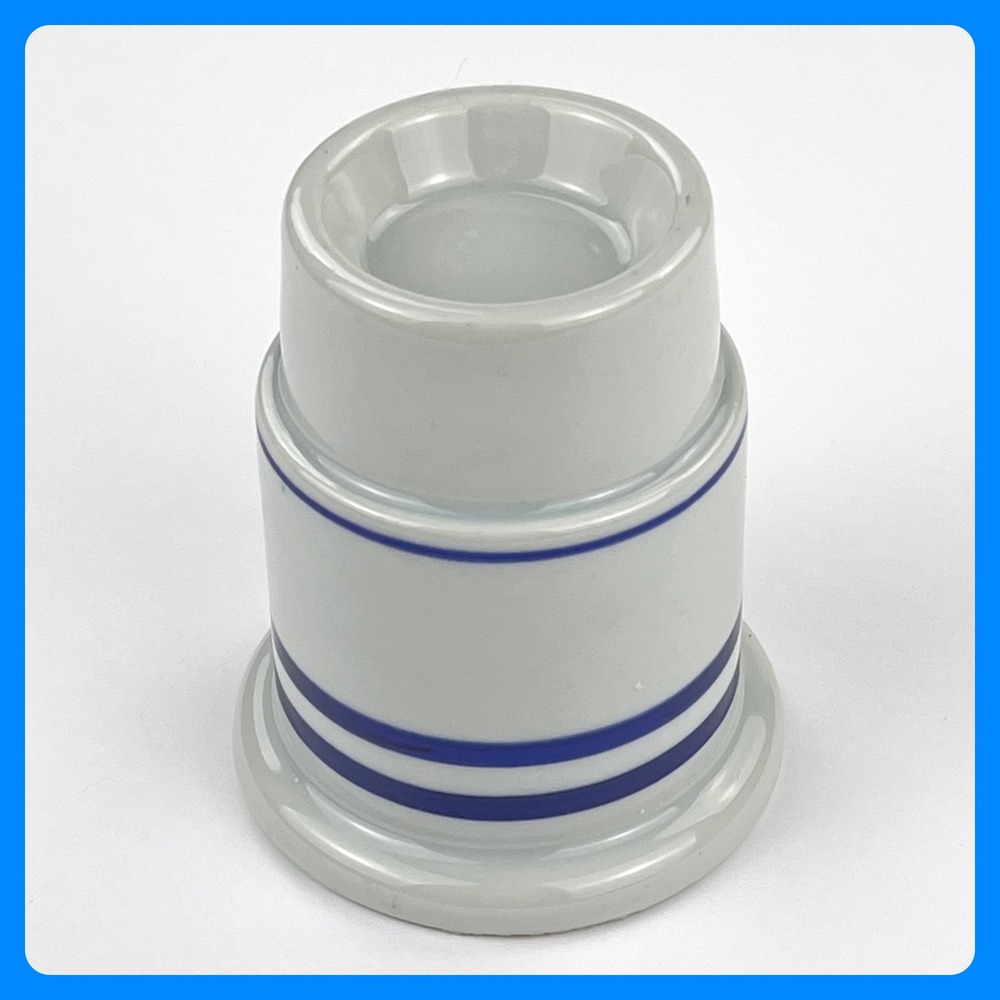 Dansk Tea Light Candle Holder • Christianshavn Blue Ceramic Hurricane Lamp Japan